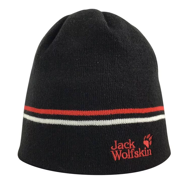 Jack Wolfskin 飛狼 LOGO條紋針織保暖帽 雙面戴毛帽
